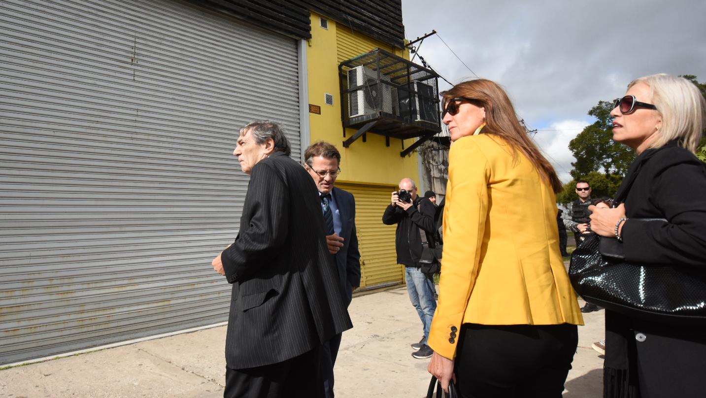 Los jueces recorrieron la escena del crimen.