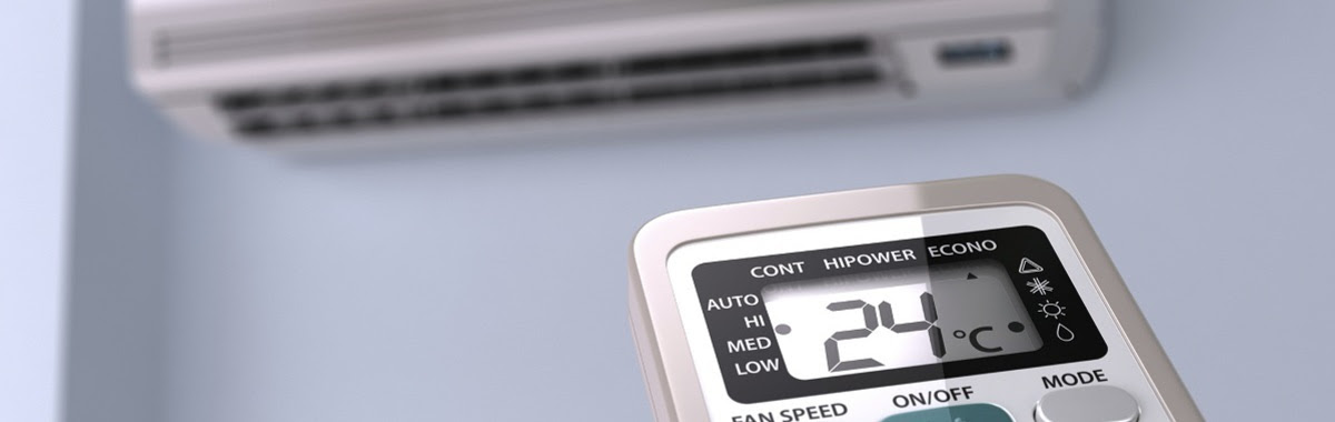 Remote control directed on air conditioner systrem. 3d
