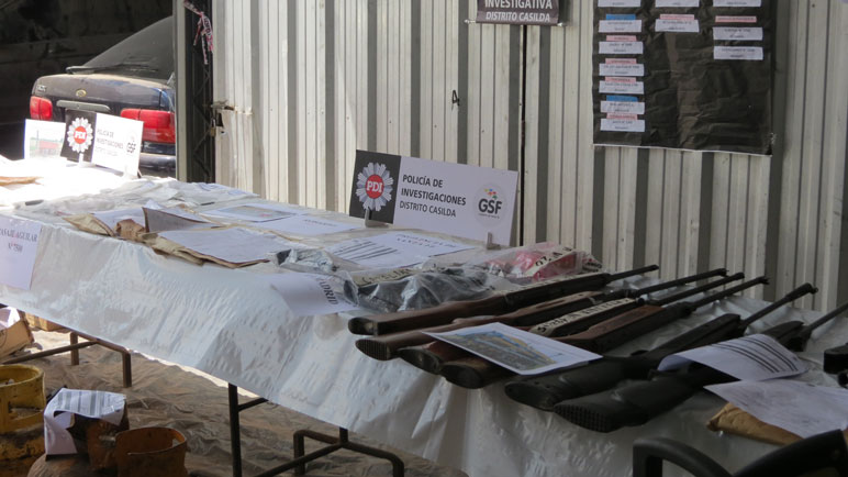 Secuestraron varias armas de fuego.