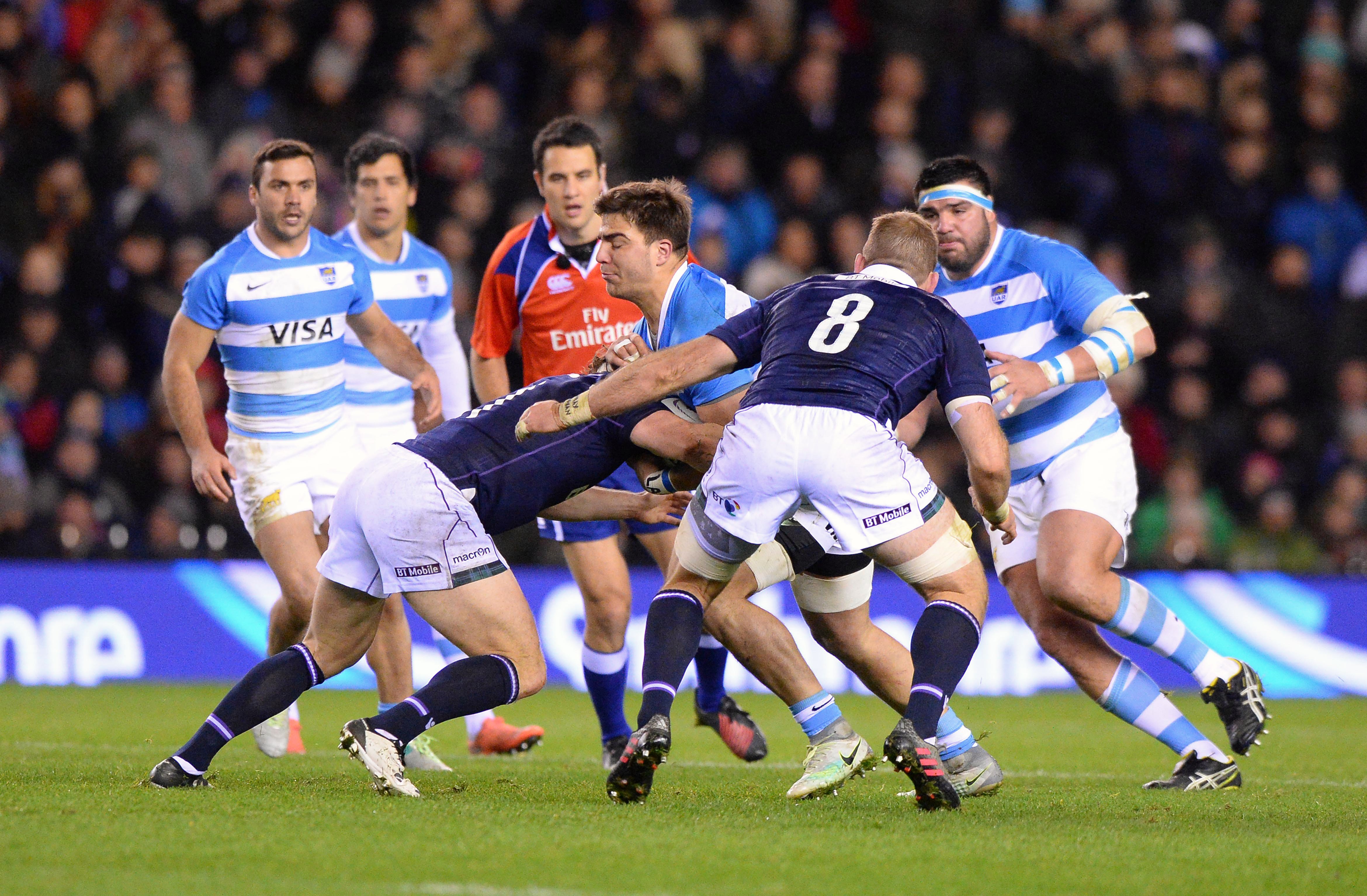 Argentina cayó por 19 a 16 en el estadio de Murrayfield, en Edimburgo.(Foto: Gareth Davies / Prensa UAR)