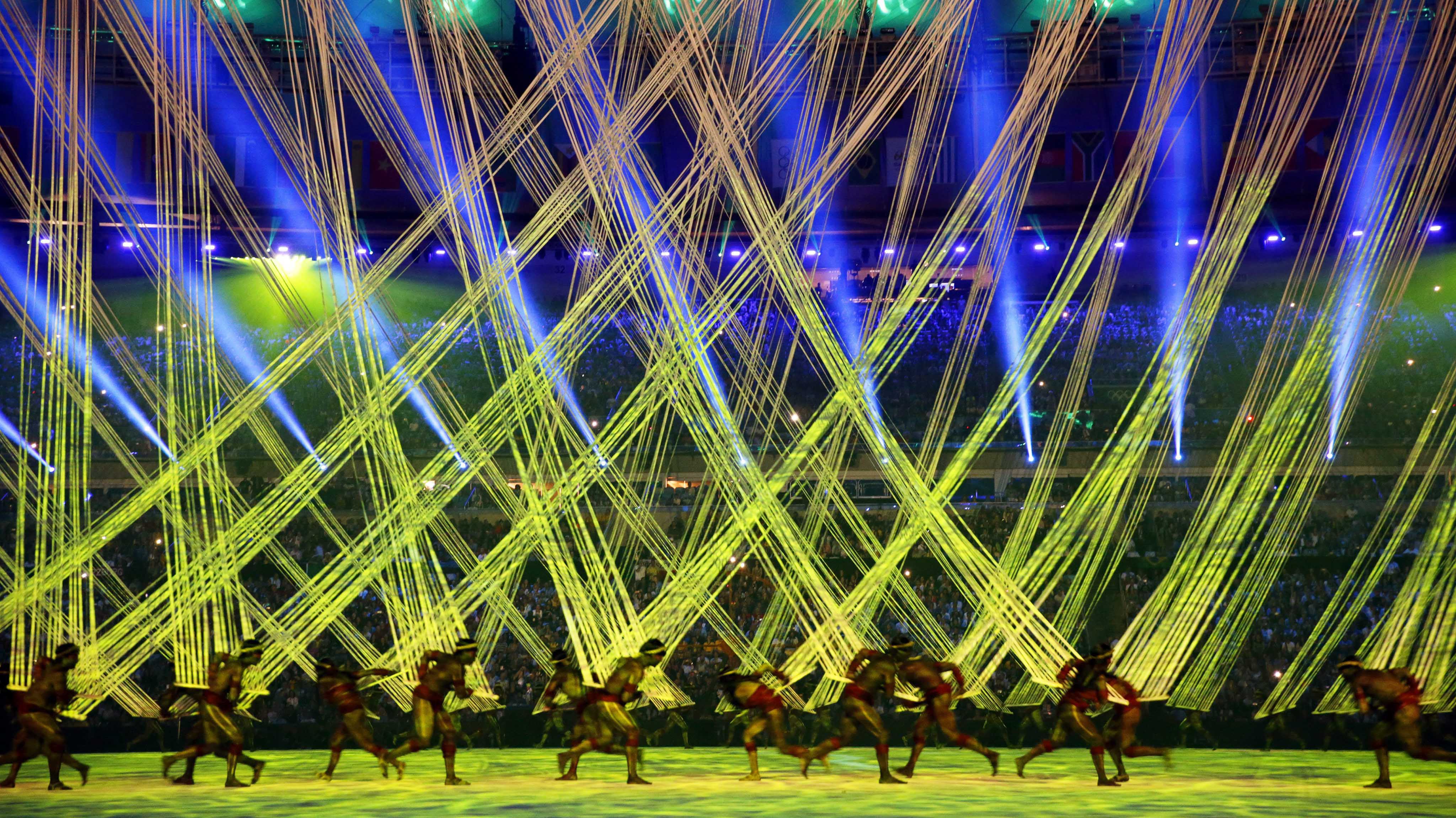 Olympic Games 2016 Opening Ceremony - . Rio De Janeiro (Brazil), 05/08/2016.- Dancers perform during the Opening Ceremony of the Rio 2016 Olympic Games at the Maracana Stadium in Rio de Janeiro, Brazil, 05 August 2016. (Brasil) EFE/EPA/SERGEY ILNITSKY