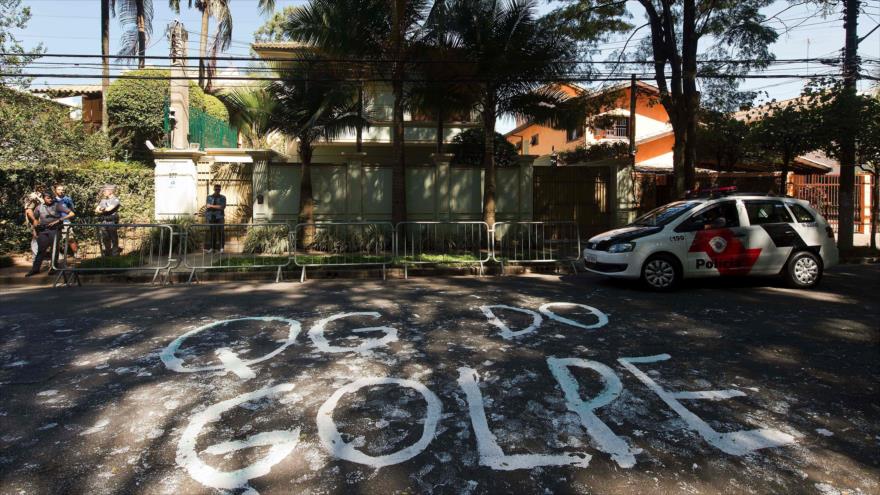 La residencia de Temer fue vallada este martes tras varias manifestaciones en los alrededores.