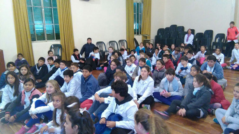 Los chicos en la jornada de cierre de la actividad.