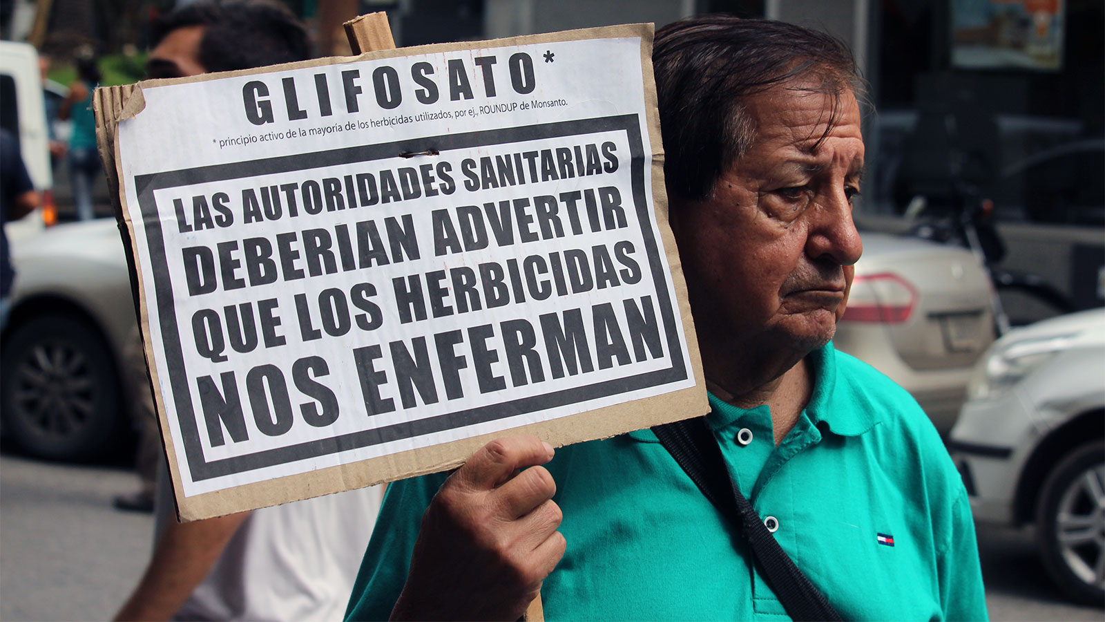 Protesta contra el monocultivo frente a la Bolsa de Comercio
