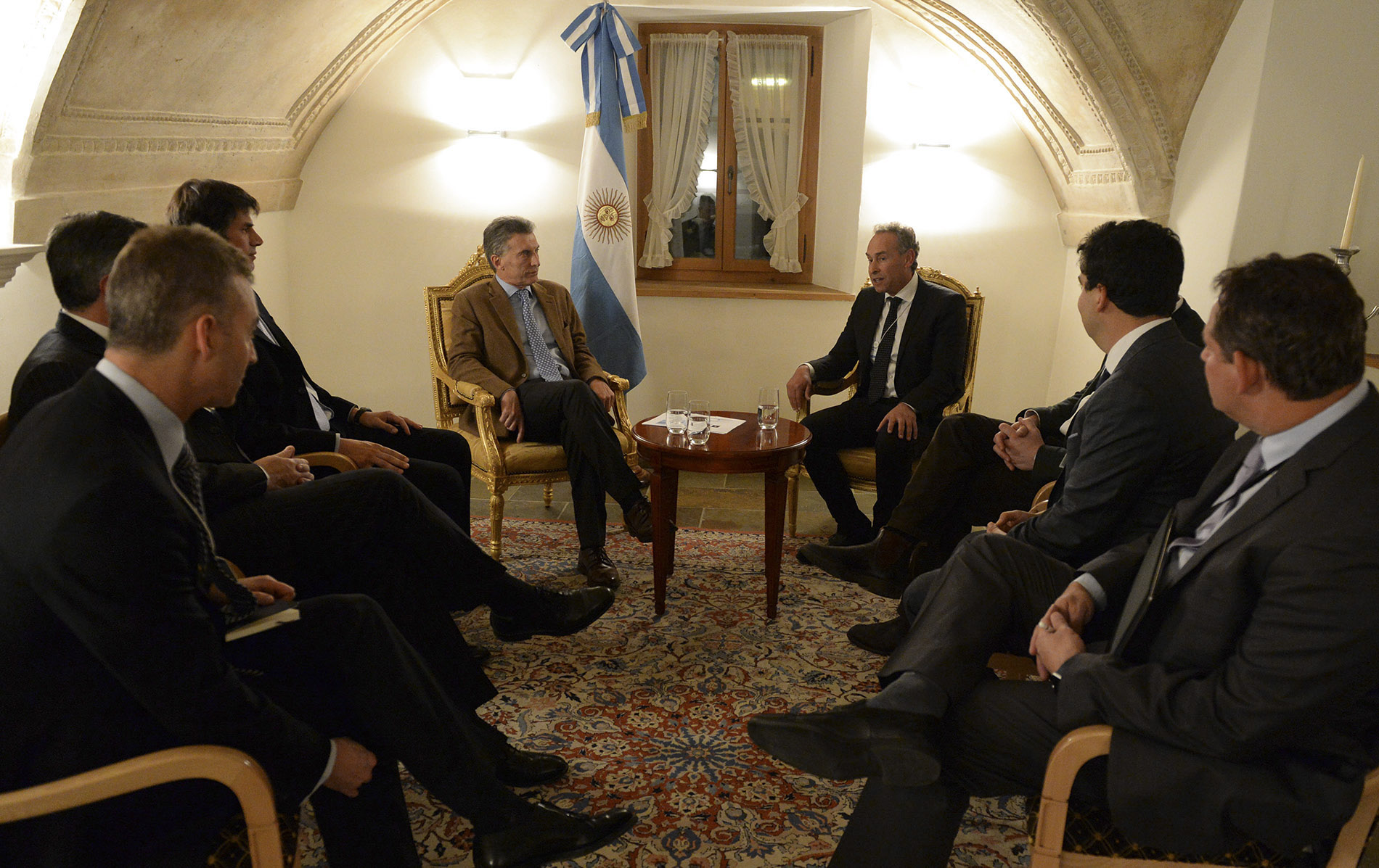 El presidente Macri reunido con Marcos Mindlin, director de Pampa Energía
