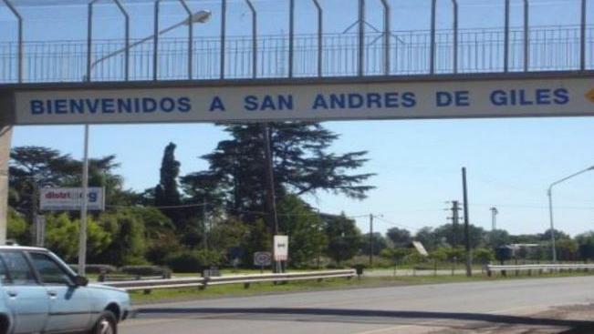 El ingreso a la ciudad de San Andrés de Giles.