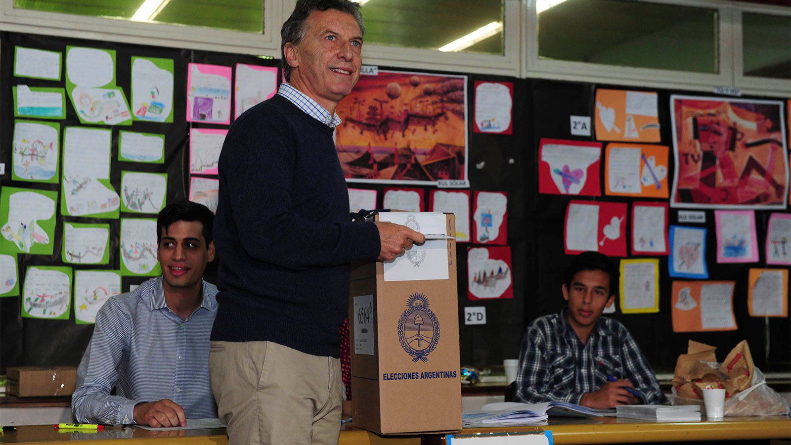 Mauricio Macri votó en Palermo.