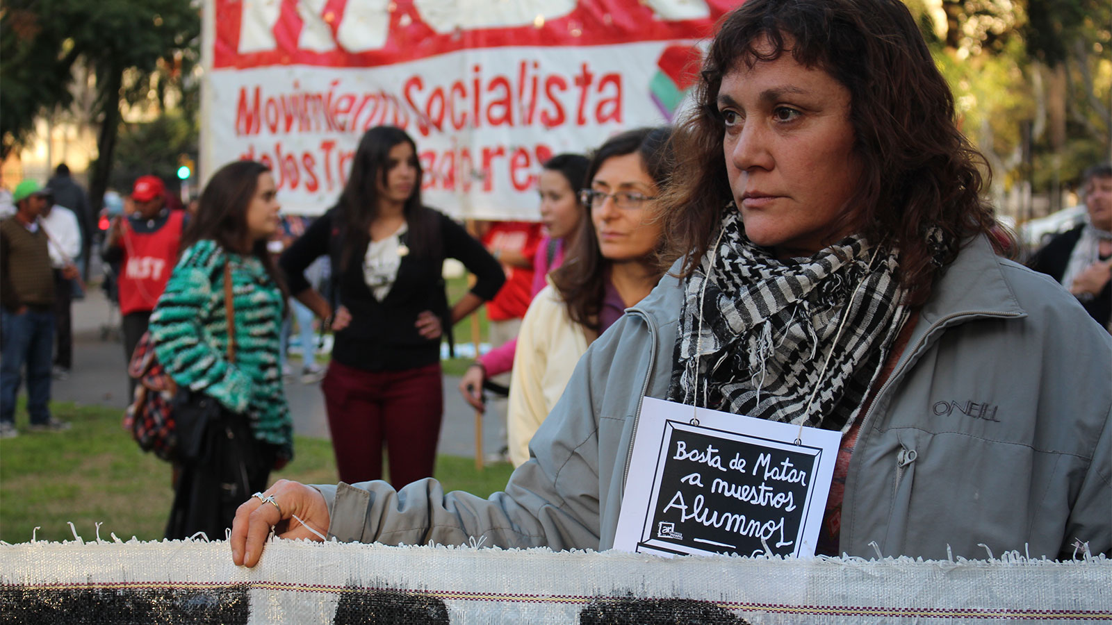 Cientos de manifestantes pidieron justicia por Escobar.