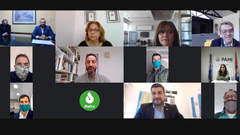El encuentro virtual entre funcionarios.