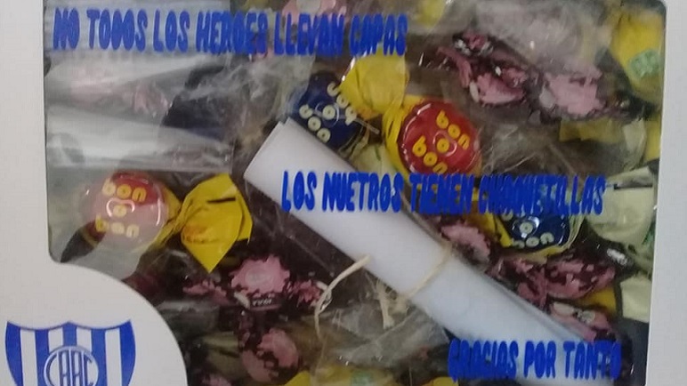 La cajas entregadas en el Hospital.