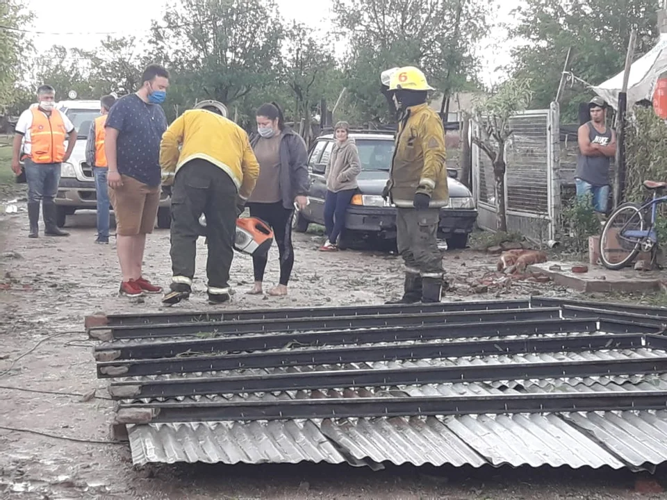 Las consecuencias de un peligroso frente de tormenta en María Susana