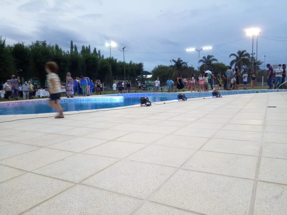 Unión Casildense realizó el corte de cinta de su esperado espejo de agua