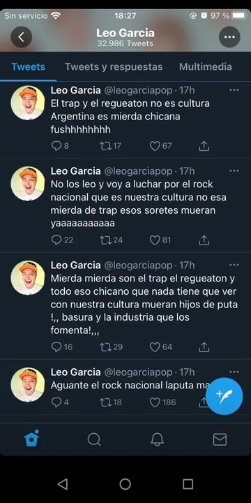 Leo García prendió fuego Twitter con sus declaraciones contra el Trap