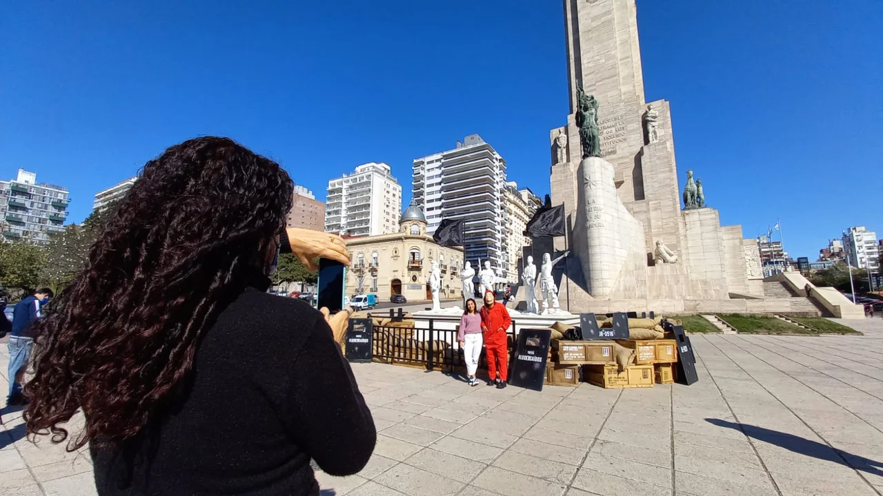 La Casa de Papel en el Monumento: entre la curiosidad y el miedo al spoiler