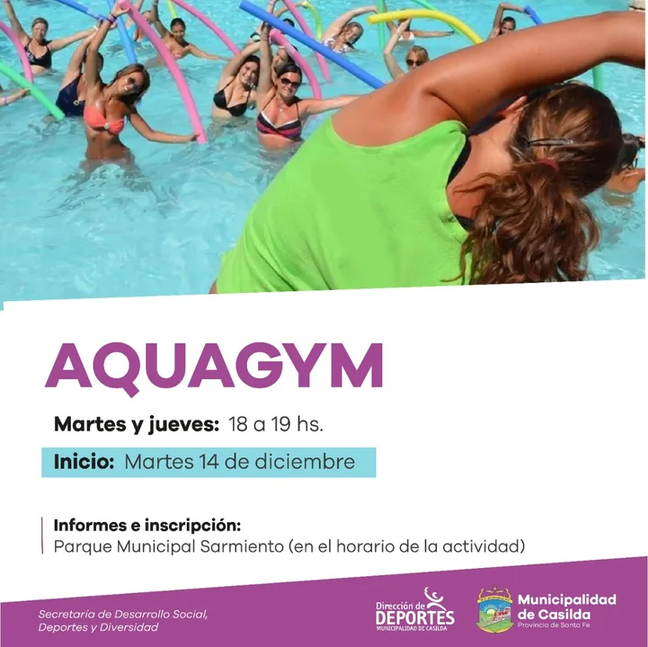 La Municipalidad ofrece escuela de natación y clases de aquagym gratuitas