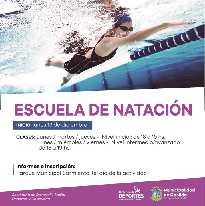 La Municipalidad ofrece escuela de natación y clases de aquagym gratuitas