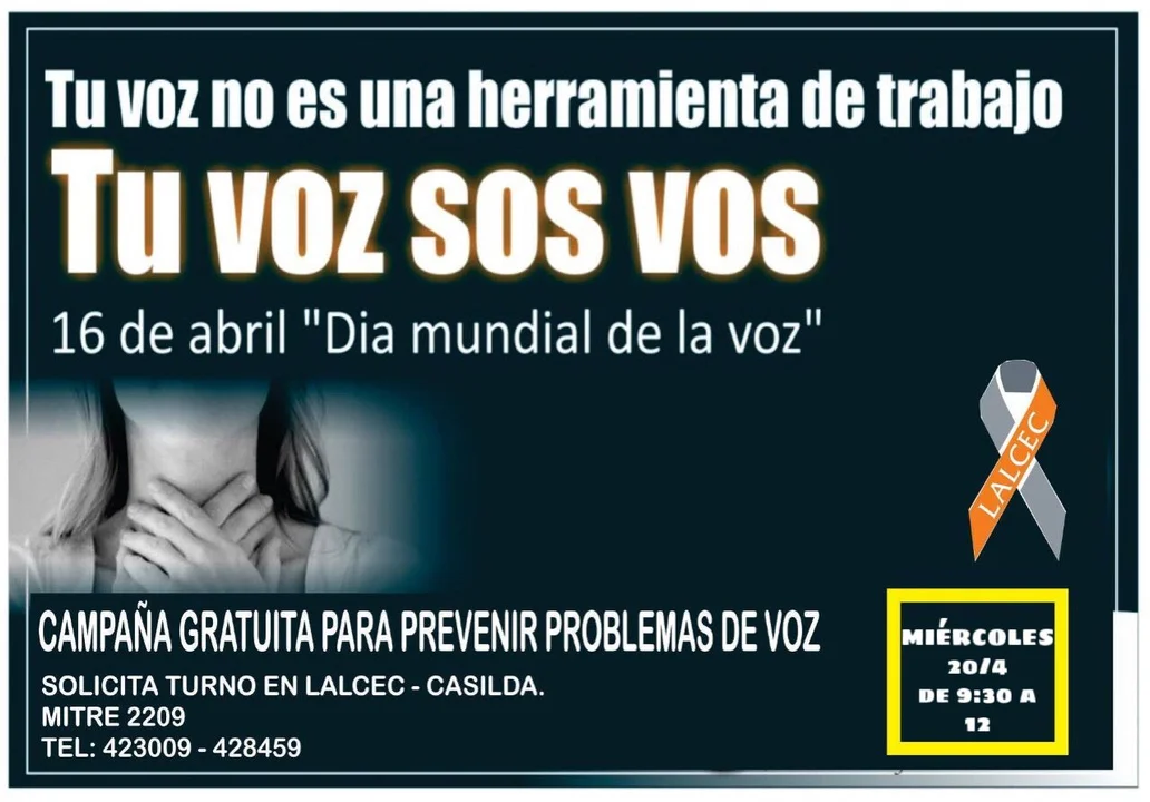 Lalcec Casilda prepara una campaña gratuita para prevenir problemas de voz
