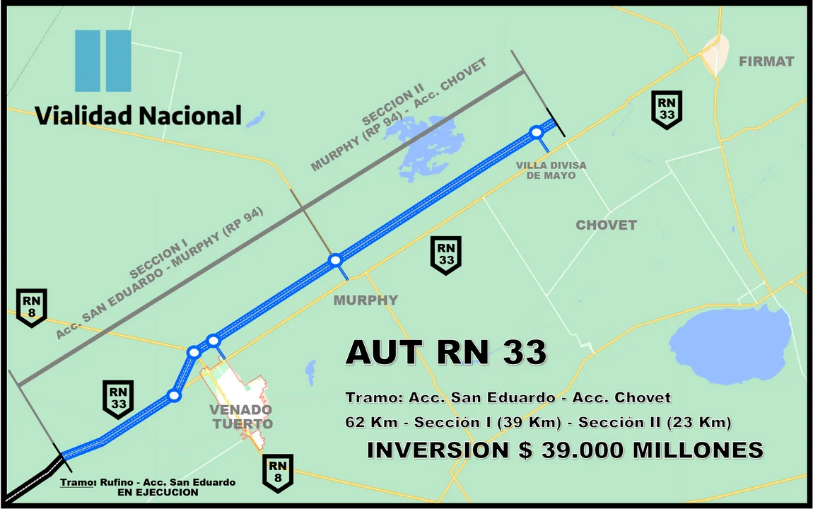 El otro anuncio que hizo Vialidad Nacional en Casilda