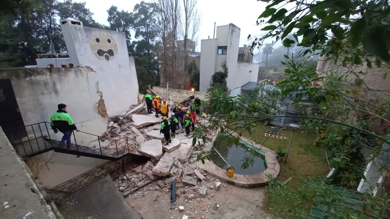 Así luce el sector desmoronado este lunes por la mañana.