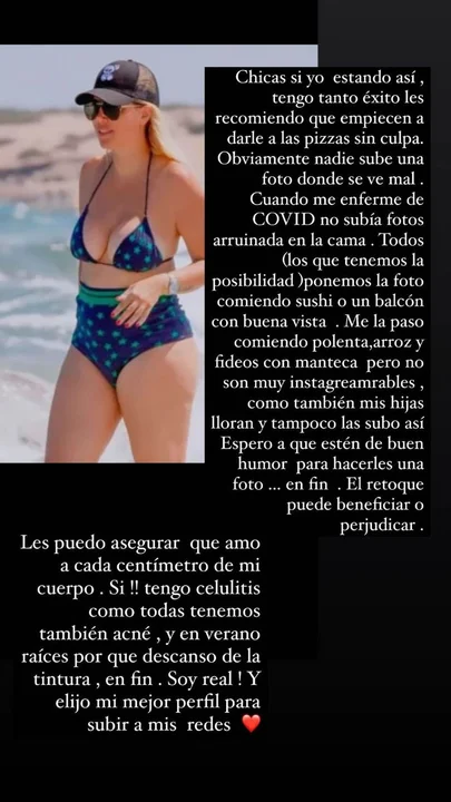 Wanda Nara defendió su celulitis y apuntó contra la gordofobia