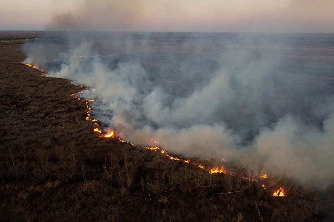 Incendio en las Islas: bomberos de Casilda se suman a la lucha