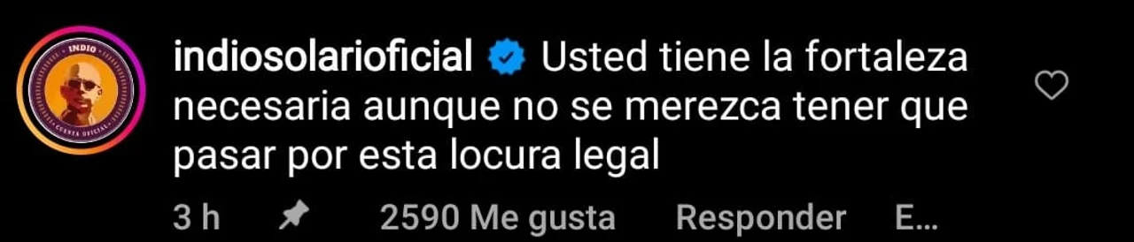 El Indio apoyó a Cristina Kirchner: "Usted tiene la fortaleza necesaria"