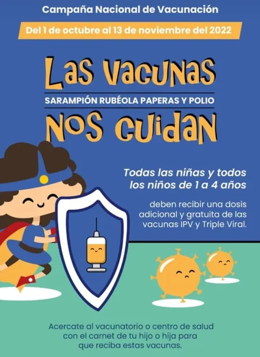 Octubre: chau sarampión, rubéola, paperas y polio