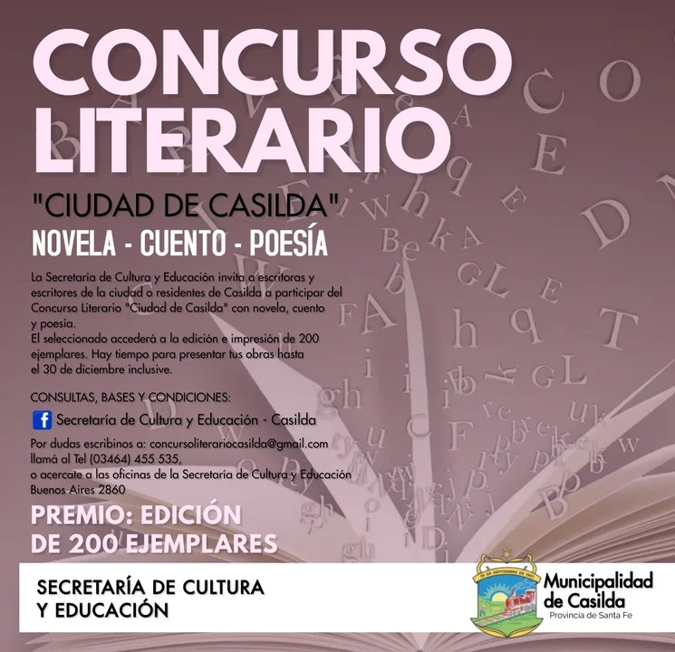 Se extendió el plazo para presentar obras en el Concurso Literario