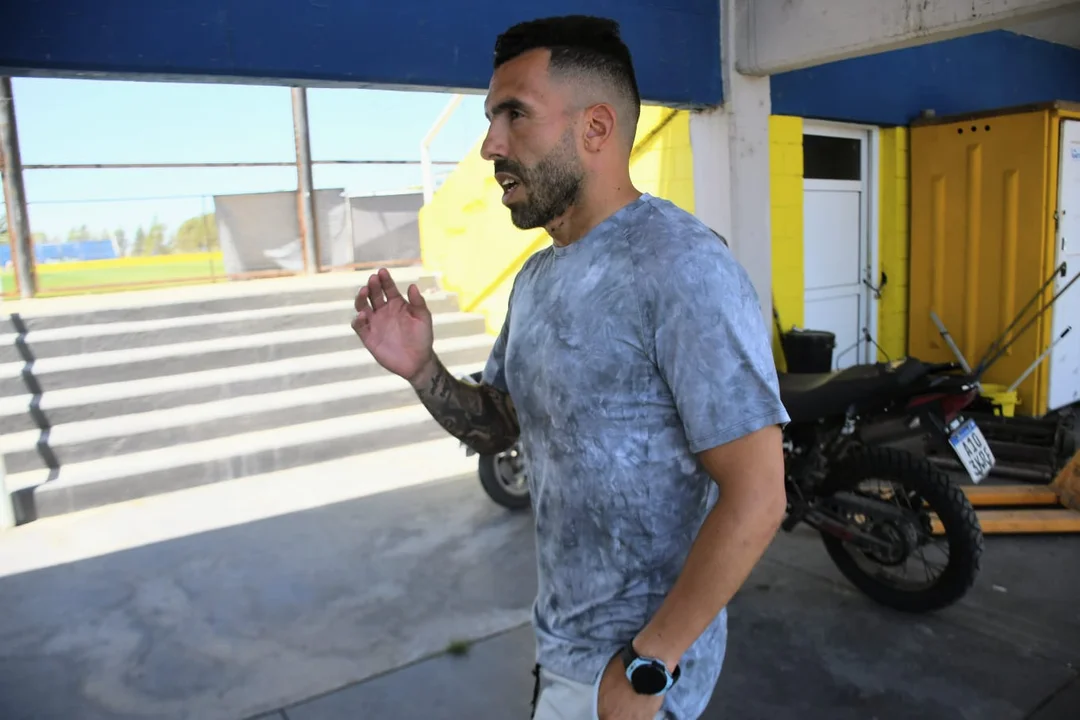 Tevez, el jueves, su último día en Central. (RosarioPlus)