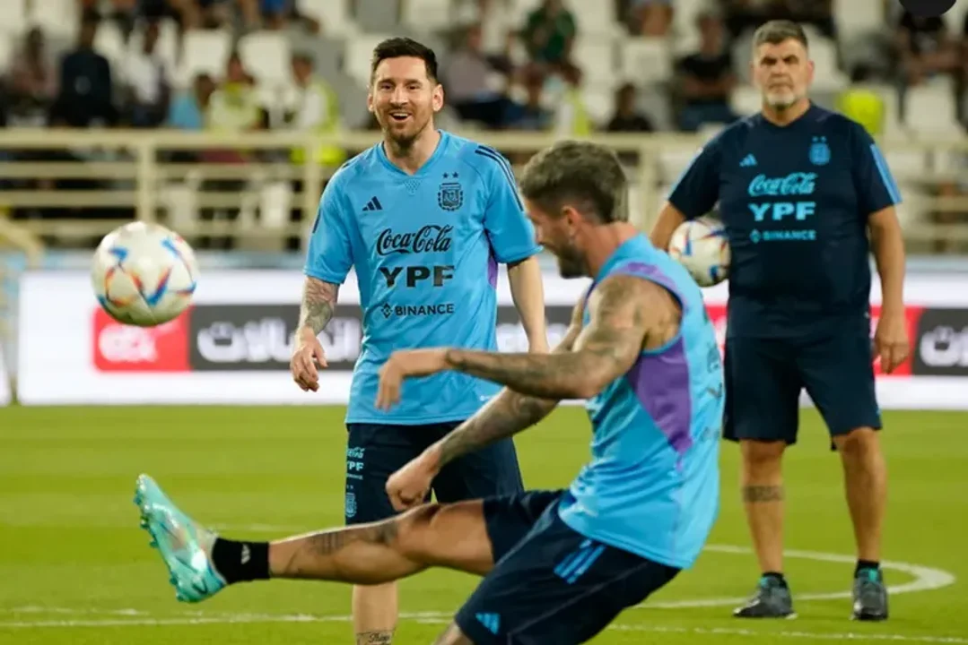 La Selección ya se entrenó por primera vez en Qatar