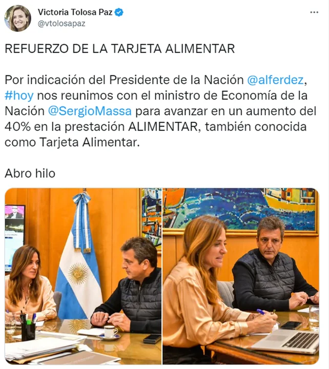 La Tarjeta Alimentar aumenta un 40%