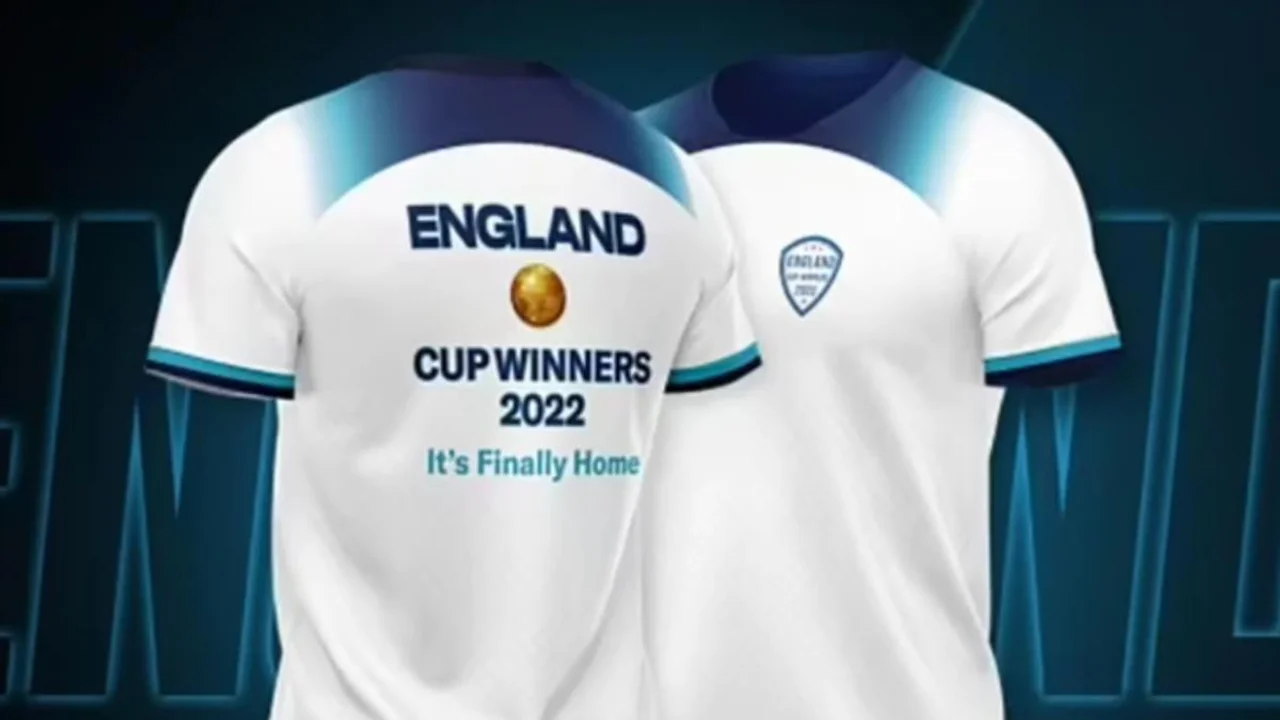 Un empresario inglés compró 18.000 camisetas que dicen "Inglaterra campeón"