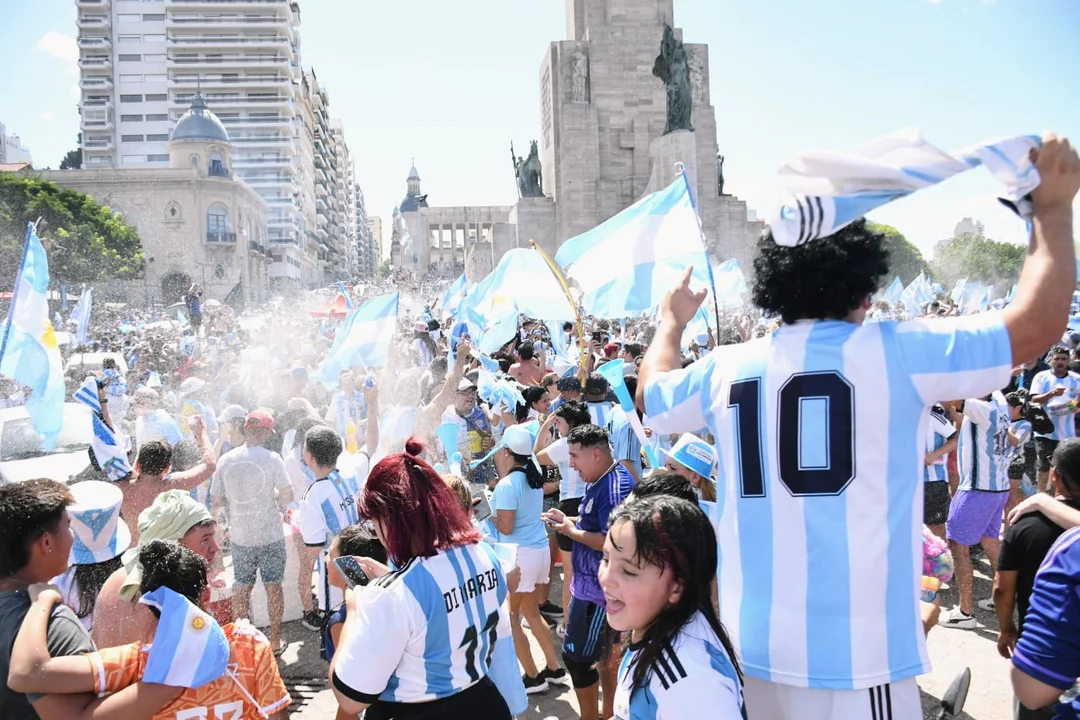 Rosario, como el país, festejó con el alma el campeonato mundial