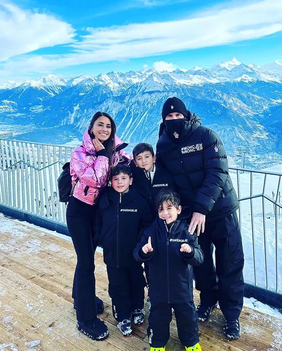Lionel Messi se tomó unas mini vacaciones en Los Alpes