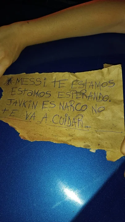 El mensaje mafioso que dejaron los pistoleros. (RosarioPlus)
