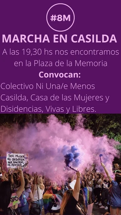 Las actividades por el 8M que se darán en Casilda