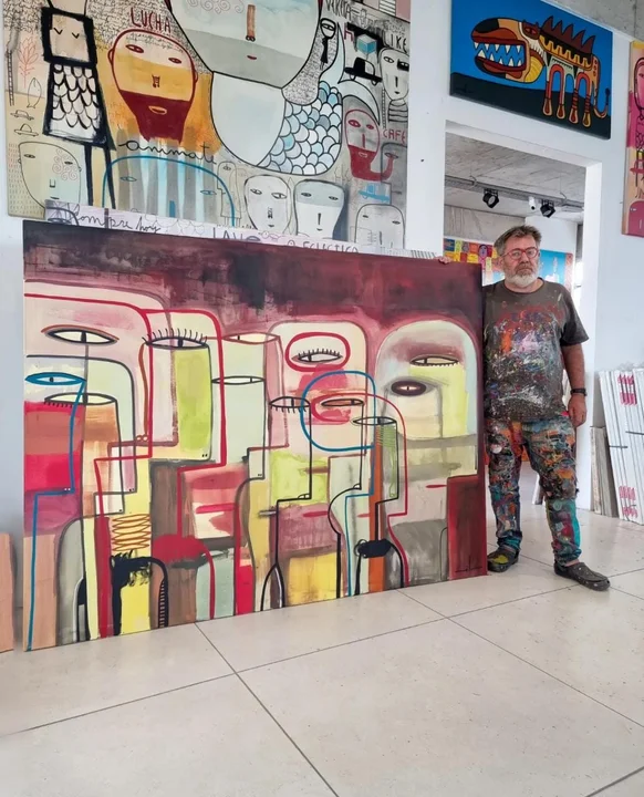 Milo Lockett habla del arte más allá de la obra y expone en la región