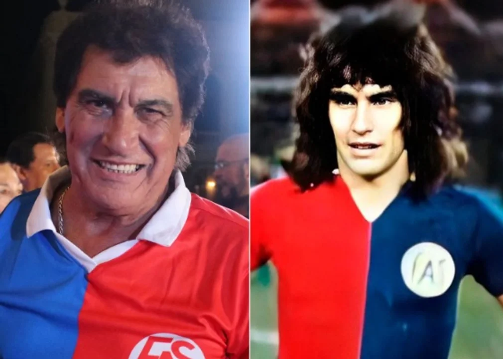 El goleador ahora y antes. Siempre con una sonrisa.