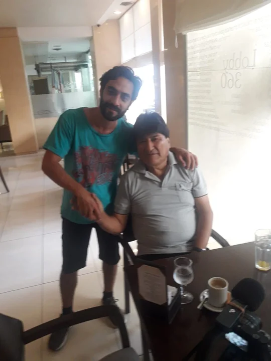 Un casildense se dio el lujo de entrevistar a Evo Morales