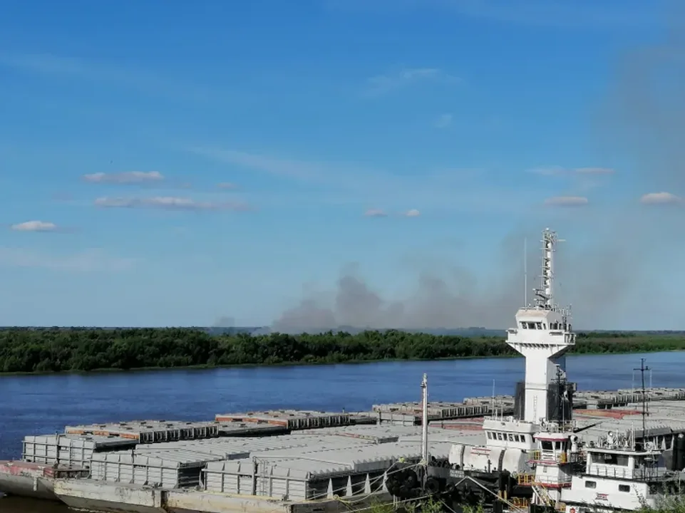 Un nuevo foco de incendio sobre las islas del Delta del Paraná