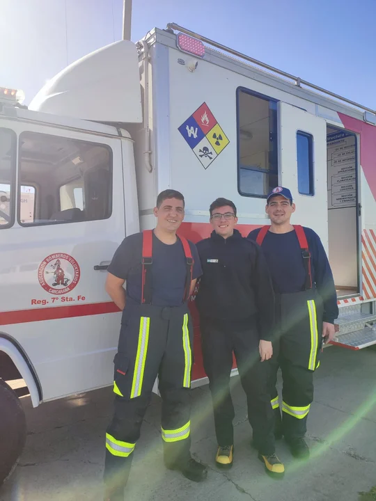 Un bombero casildense participó de un simulacro de accidente aéreo