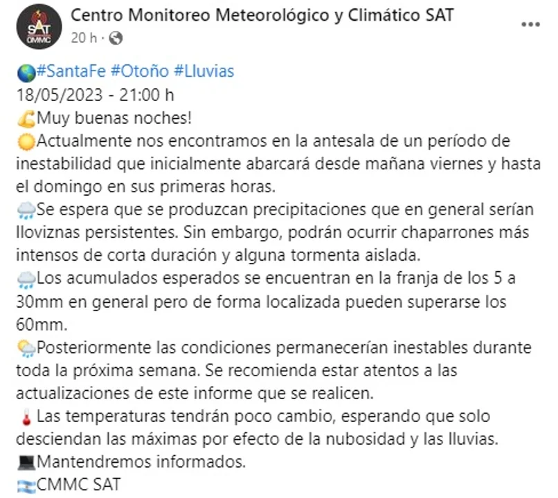 Cómo seguirá el clima durante el fin de semana