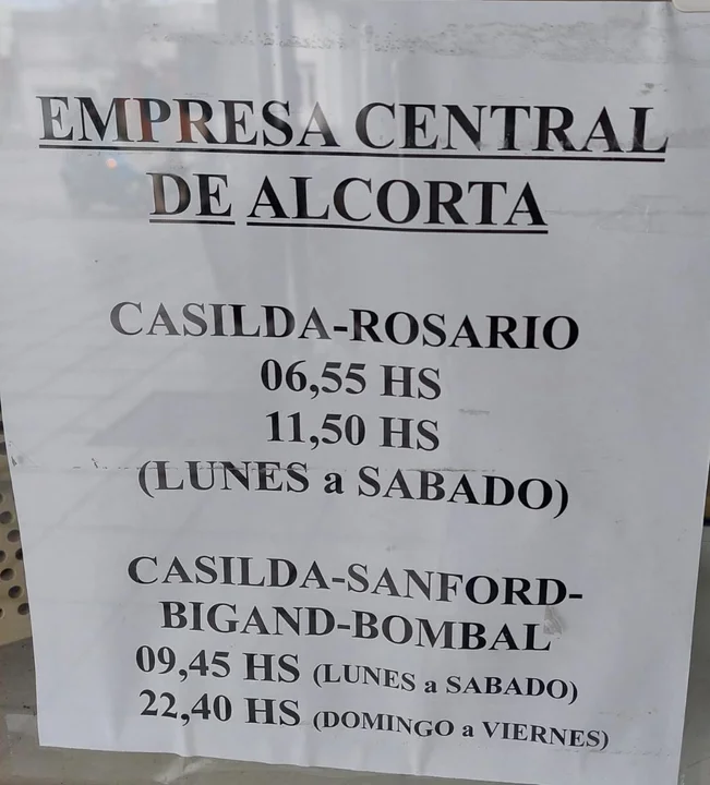 Central Alcorta: nuevo servicio sobre la ruta 33