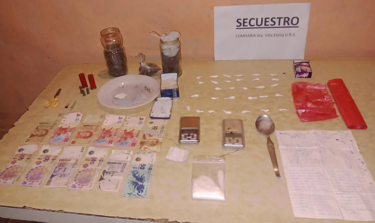 Allanamiento en Villa Eloisa: un hombre aprehendido y secuestro de estupefacientes