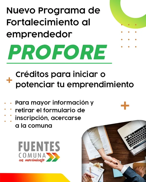 Fuentes renueva línea de créditos para emprendedores locales