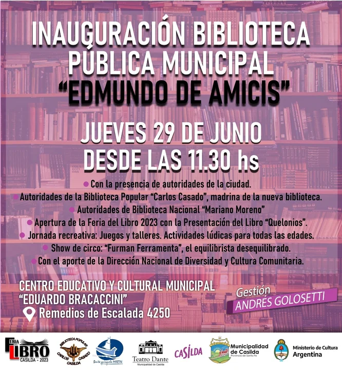Hay fecha para la inauguración de la nueva Biblioteca Municipal 'Edmundo de Amicis'