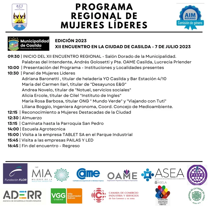 Se desarrolla el XII Encuentro Regional de Mujeres Líderes