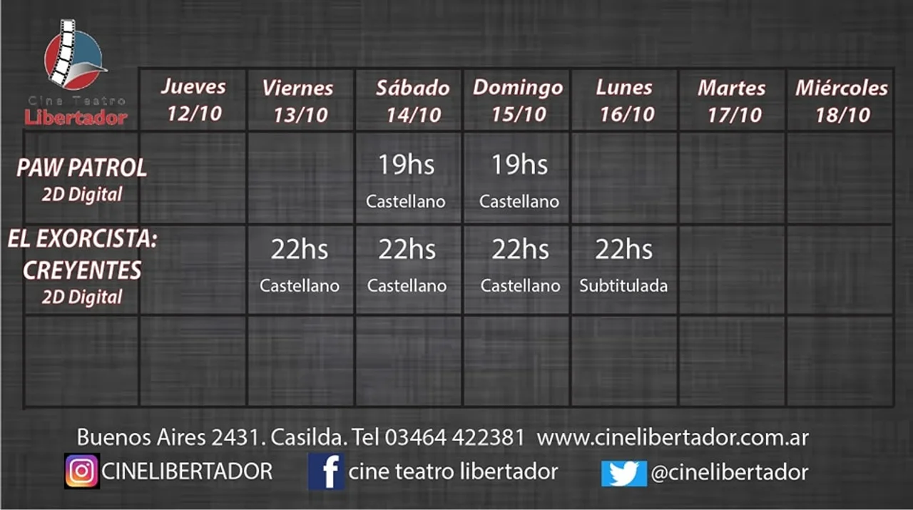 Cartelera con peli para los más peques y más terror