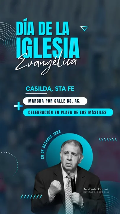Marcha y celebración por el día de la iglesia evangélica