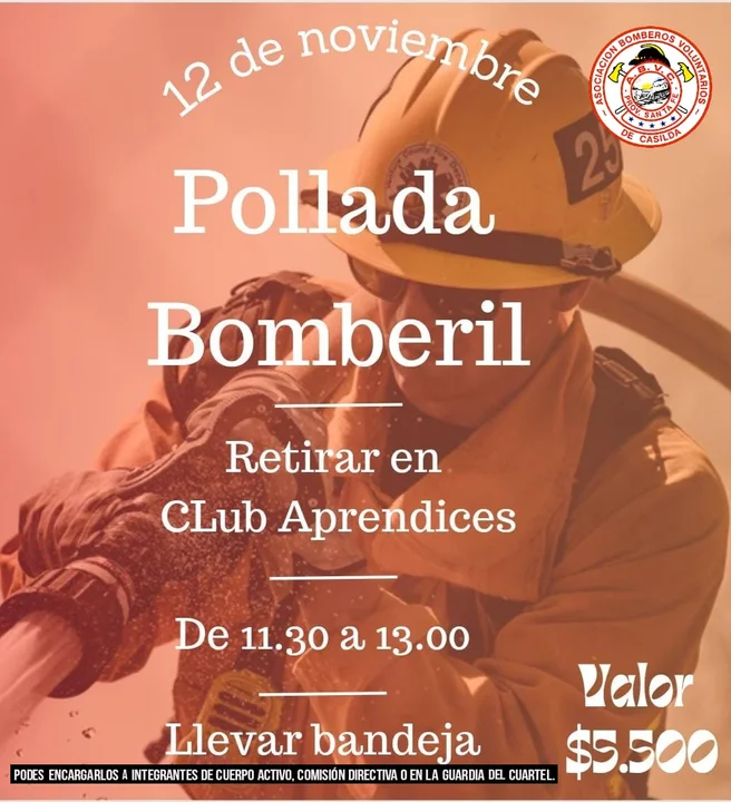Prepará la ensalada, se viene una gran pollada Bomberil